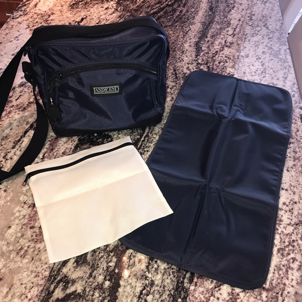 Lands’ End Little Tripper Solid Diaper Bag